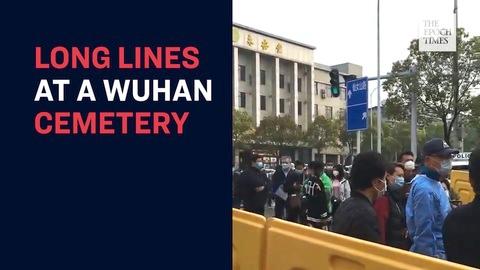 Long Lines in a Wuhan Cemetery