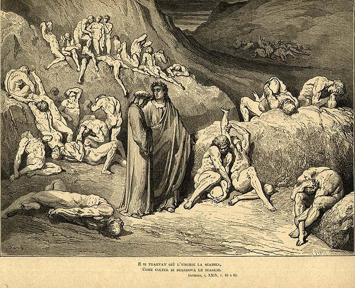 An illustration of Canto 29 from Dante’s “Inferno” by Gustave Doré. (PD-US)