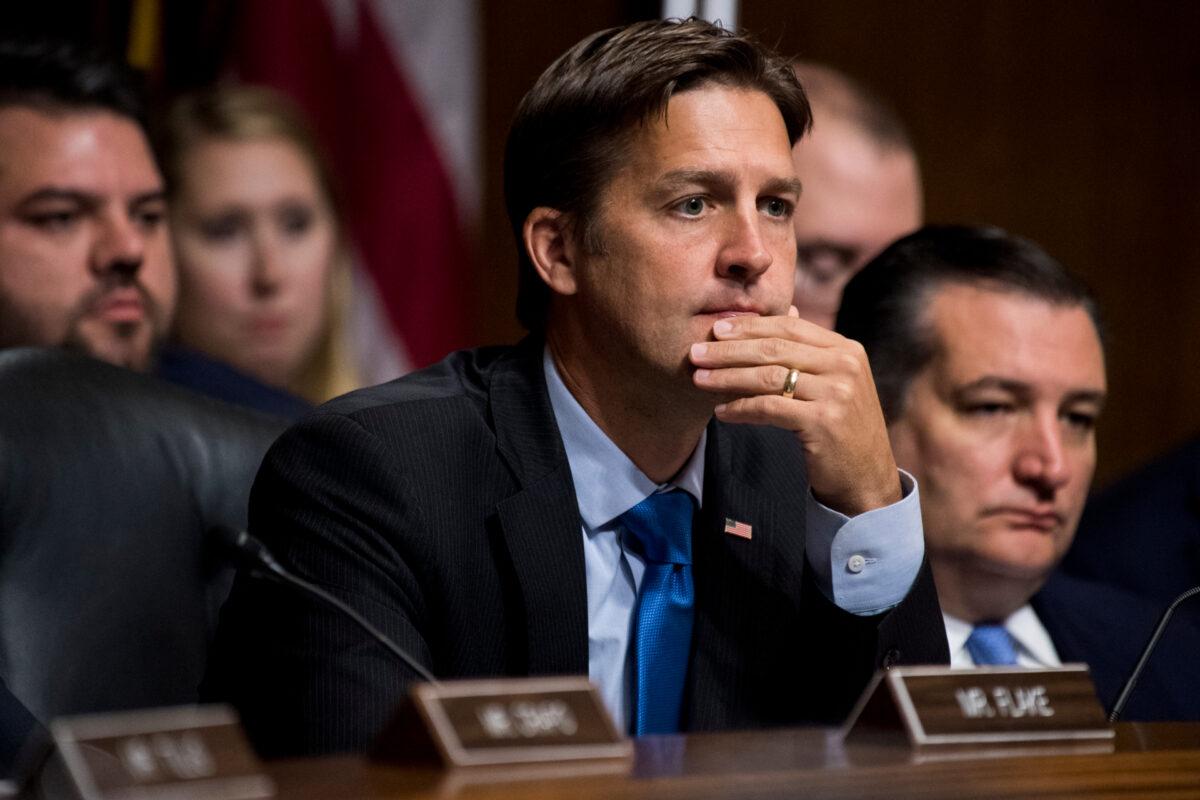 Sen. Ben Sasse (R-NE) listens during a Senate Judiciary Committee hearing in Washington, on Sep. 27, 2018. (Tom Williams/AFP via Getty Images)
