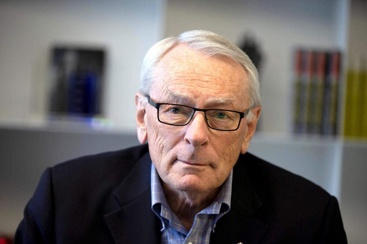 International Olympic Committee (IOC) member Dick Pound, poses in his offices in Montreal, Quebec, Canada, on Feb. 26, 2020. (Christinne Muschi/Reuters)