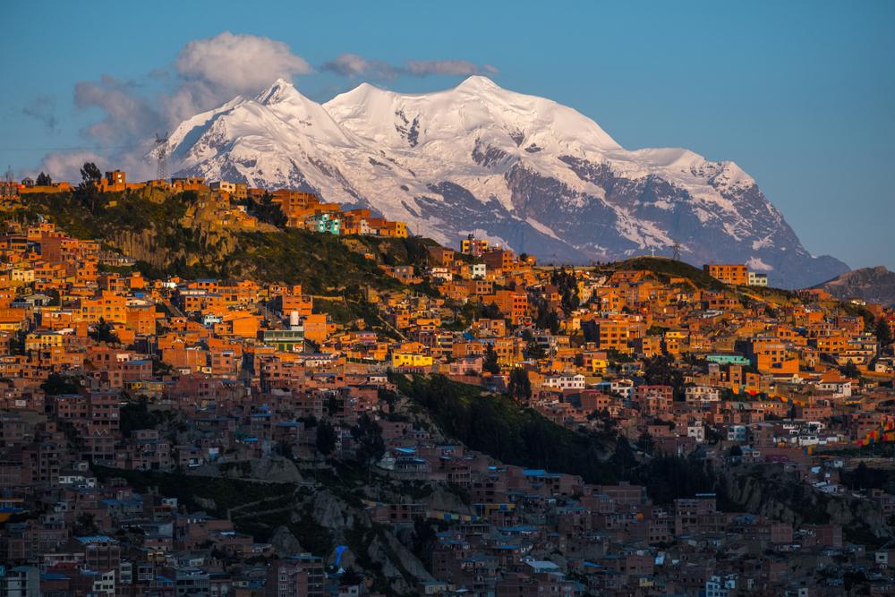 The capital of La Paz, with mountains in the background. (Dudarev Mikhail/SHUTTERSTOCK)