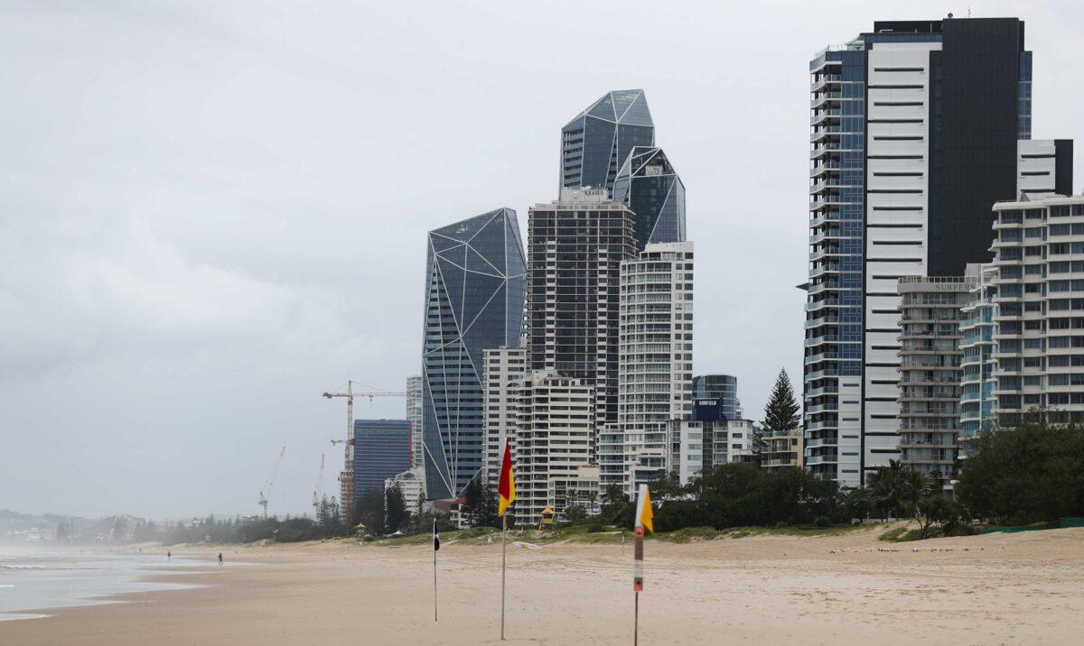 Surfers Paradise is seen empty in Various Cities, Australia, on March 24, 2020. (Chris Hyde/Getty Images)