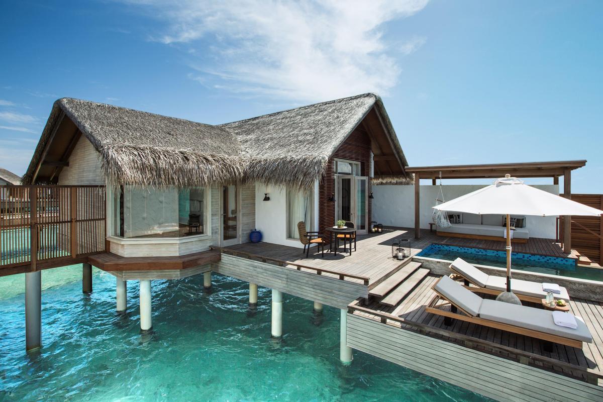 Over-water villa at Fairmont Maldives Sirru Fen Fushi. (Courtesy of Fairmont)