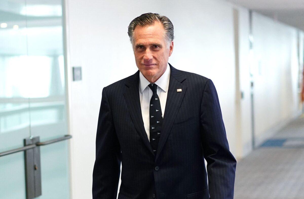 Sen. Mitt Romney (R-Utah) arrives for the Republican policy luncheon at the Hart Senate Office Building in Washington on March 19, 2020. (Mandel Ngan/AFP via Getty Images)