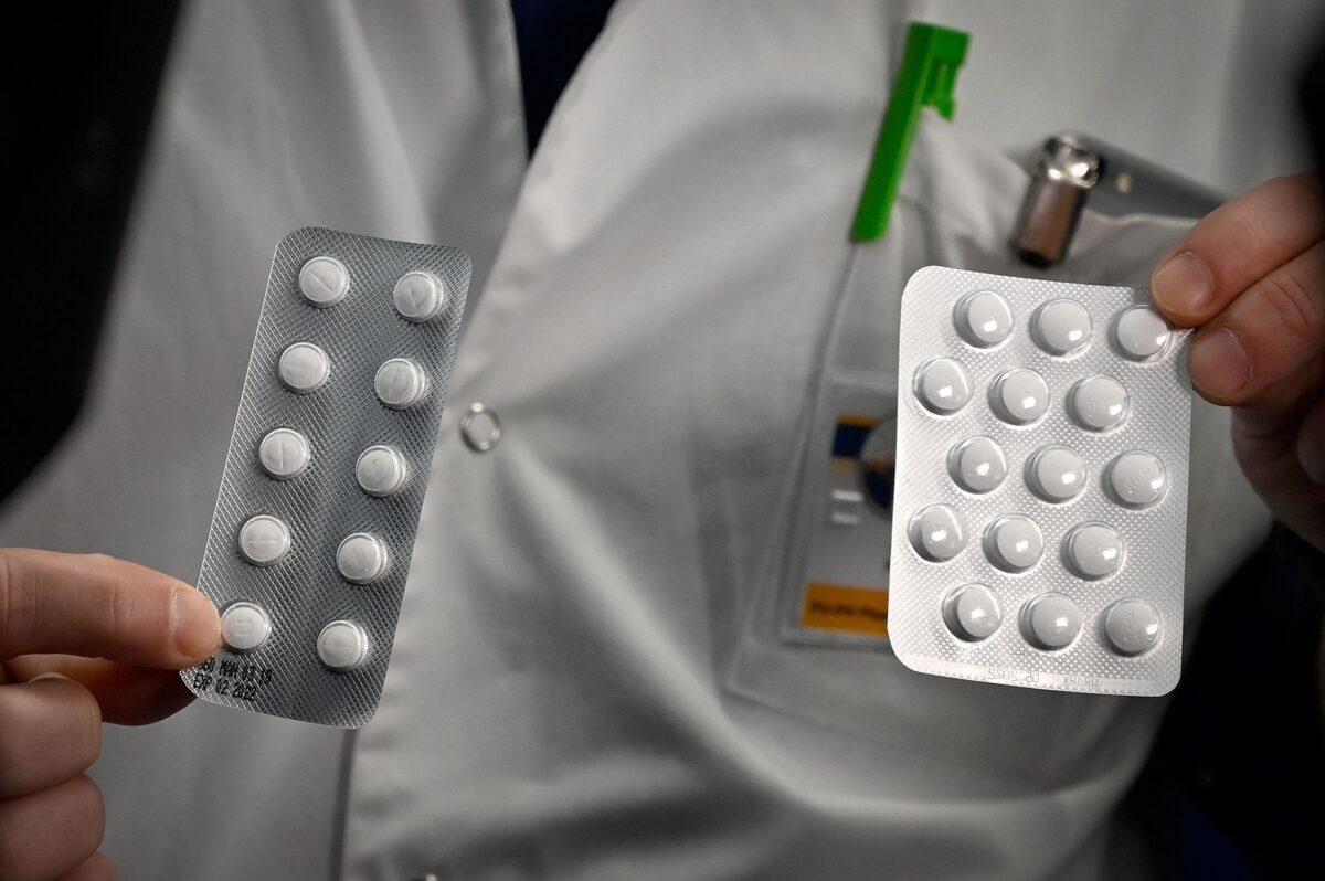 Hydroxychloroquine and chloroquine tablets are shown in at the IHU Mediterranee Infection Institute in Marseille, France on Feb. 26, 2020. (Gerard Julien/AFP via Getty Images)
