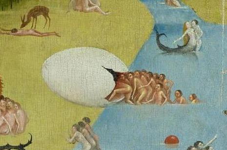 A detail from Hieronymus Bosch’s central panel of the triptych “The Garden of Earthly Delights.” Prado Museum, Madrid. (Public Domain)