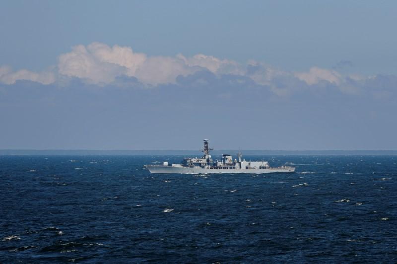 An undated stock image of British Royal Navy's HMS Kent, which has been shadowing seven Russian ships alongside eight other Royal Navy vessels in UK waters, in this handout obtained March 26, 2020. (Royal Navy/Handout via Reuters)
