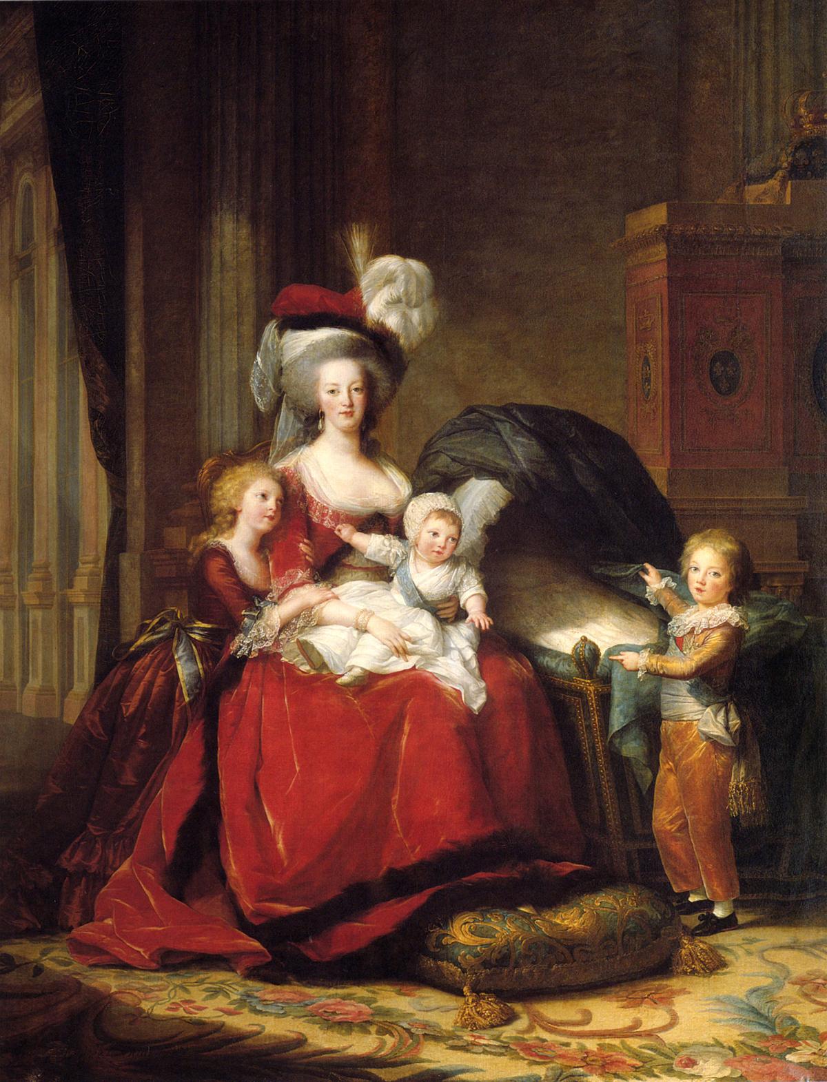 "Marie Antoinette and Her Children" by Louise Elisabeth Vigée Le Brun (1787). (Public domain)