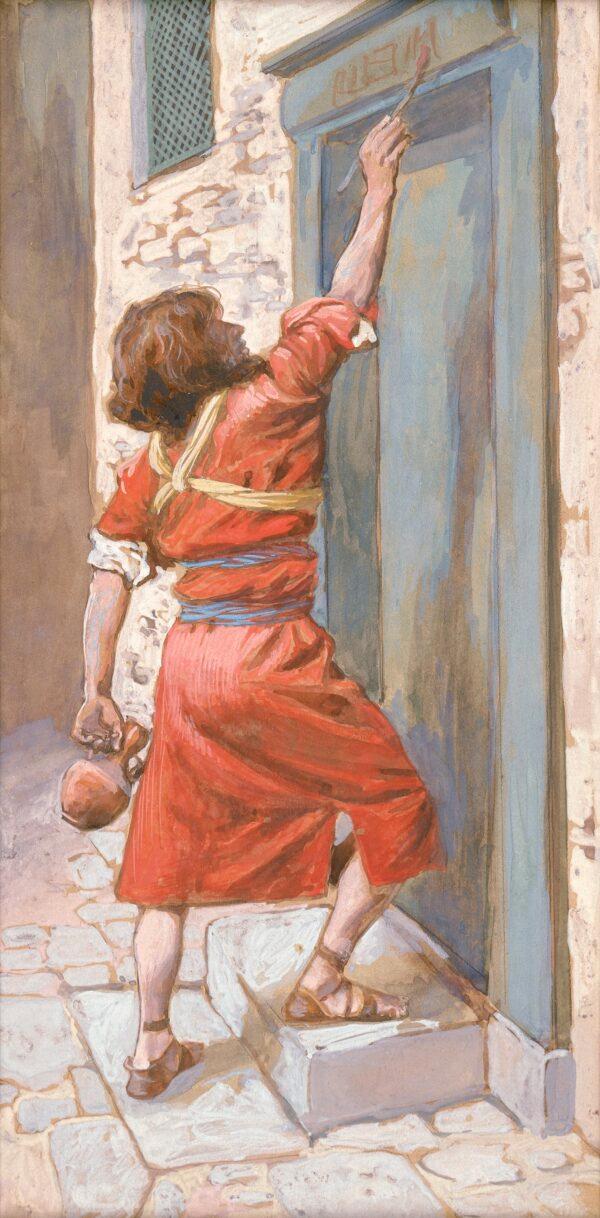 “The Signs on the Door,” circa 1896–1902, by James Tissot or a follower. The Jewish Museum, New York. (US-PD)
