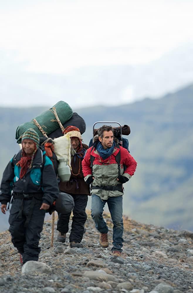 (L–R) Rinjee Sherpa, Losang Thonden, and Ben Stiller trek on the Himalayas, in "The Secret Life of Walter Mitty." (Twentieth Century Fox)