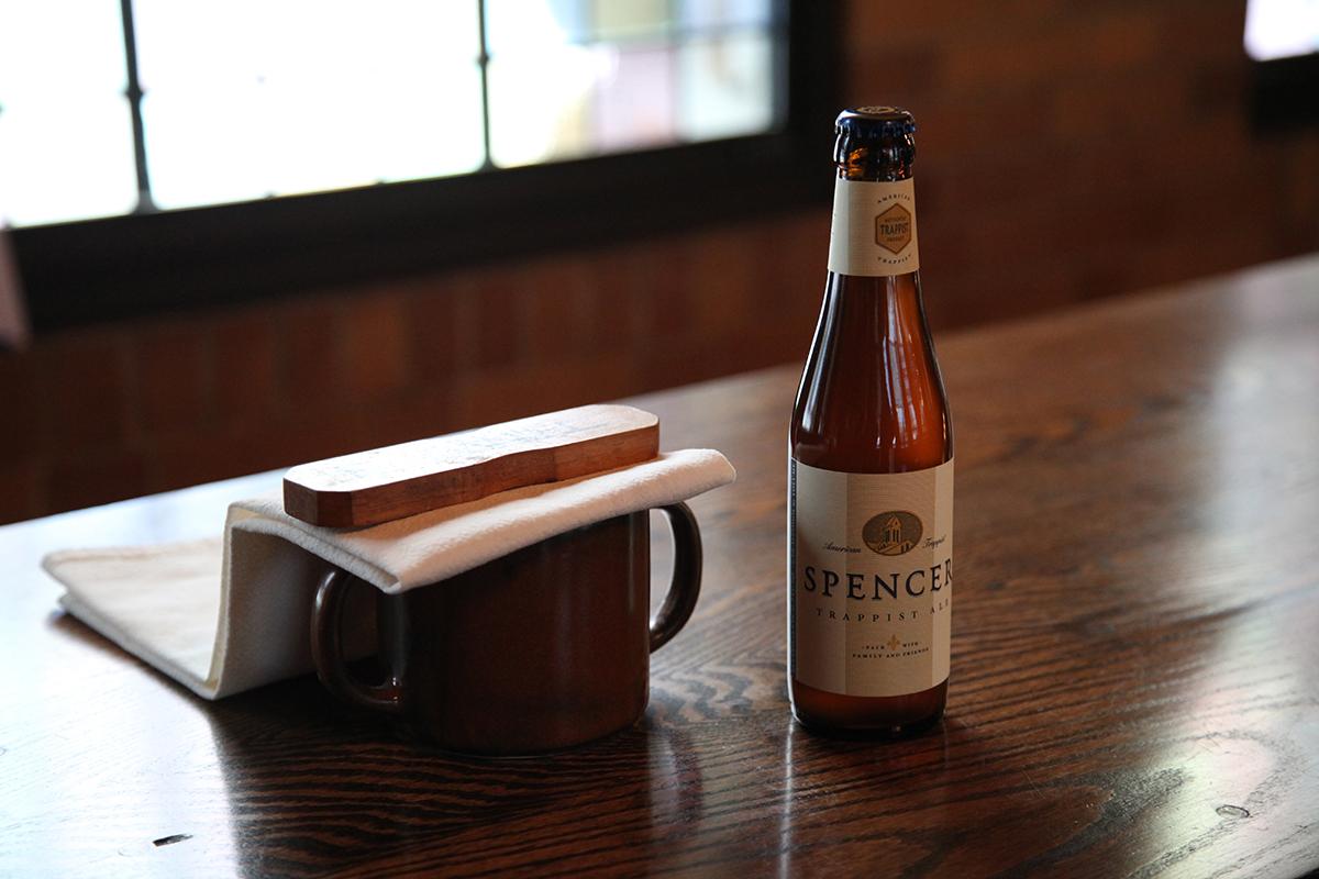 Spencer Trappist Ale in the dining room at St. Joseph Abbey. (Courtesy of Spencer Brewery)