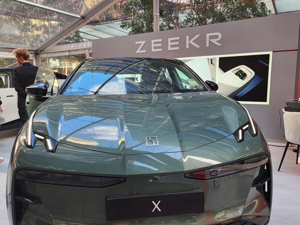 A Zeekr electric vehicle on display in Sydney on Oct. 25, 2024. (Susan Mortimer/The Epoch Times)