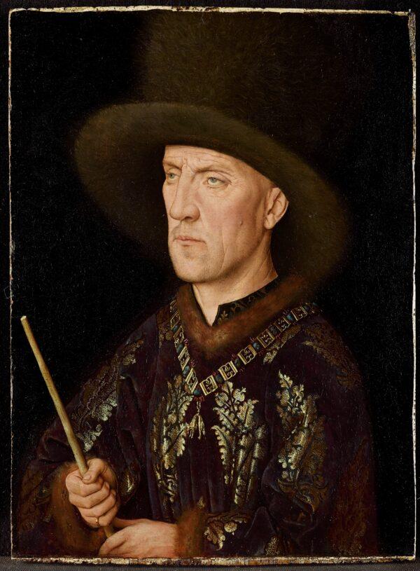 Portrait of Baudouin de Lannoy, circa 1435, by Jan van Eyck. Oil on panel; 10.5 inches by 7.7 inches. Berlin State Museums-Prussian Cultural Heritage, Berlin. (KIK-IRPA, Brussel)