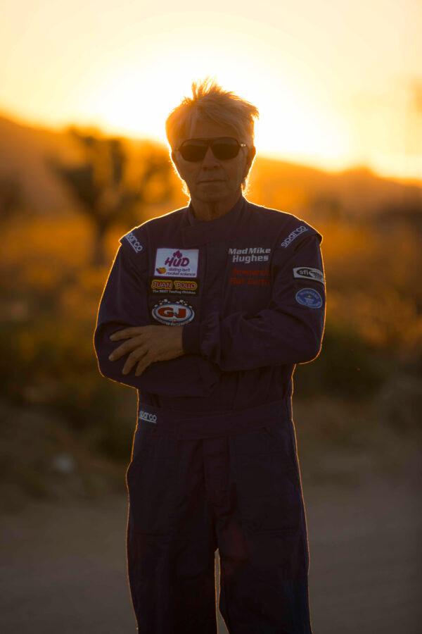 Mike Hughes in Amboy, Calif., on March 24, 2018. (Toby Brusseau)