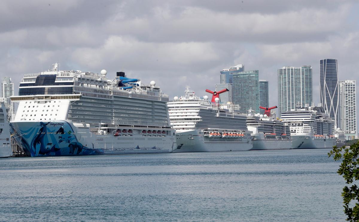 Ill-Fated Cruise Ships Awaiting Approval to Dock in Florida