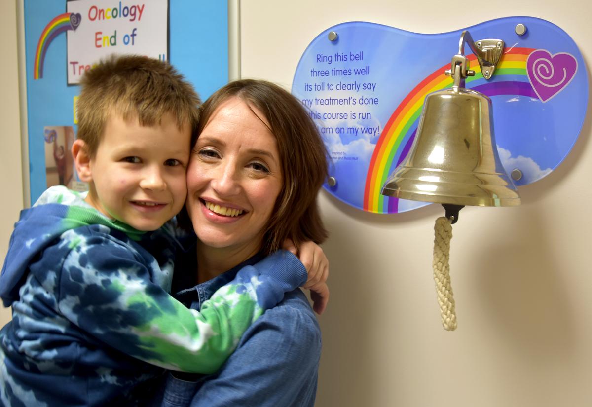 A happy mother-and-son duo after they beat cancer. (Courtesy of <a href="https://www.worcsacute.nhs.uk/">Worcestershire Acute Hospitals NHS Trust</a>)