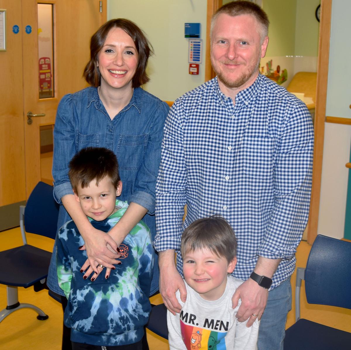 Vici Rigby with her husband, Jamie, and two sons, George and Jack. (Courtesy of <a href="https://www.worcsacute.nhs.uk/">Worcestershire Acute Hospitals NHS Trust</a>)