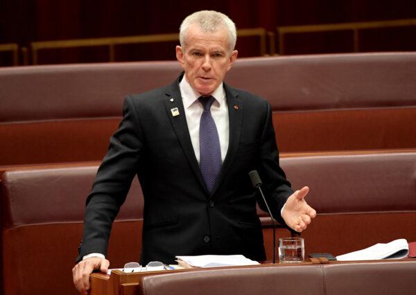 Senator Malcolm Roberts in the Senate at Parliament House in Canberra, Australia on July 4, 2019. (Tracey Nearmy/Getty Images)