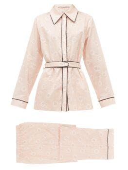 Bianca Striped Cotton Poplin Pyjamas by Emilia Wickstead, $780. (Courtesy of Matchesfashion)