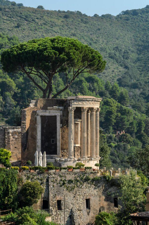 Built in the first century B.C. the Temple of Vesta, Tivoli, in Italy was thought to be dedicated to Hercules or to the goddess Vesta. (Volodymyr Nik/Shutterstock)