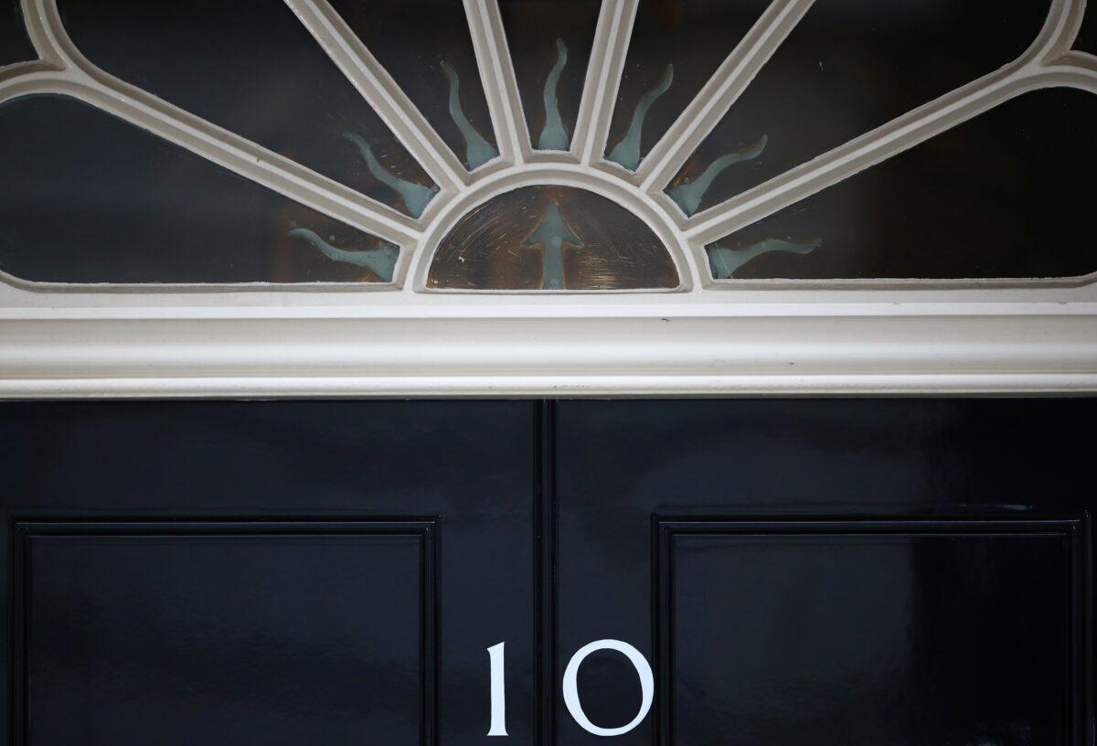 General view of 10 Downing Street as the spread of the CCP virus continues, in London, Britain on April 8, 2020. (HannahMcKay/Reuters)