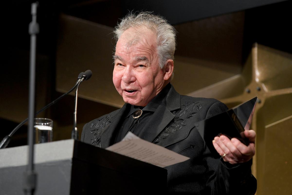 Inductee John Prine speaks onstage during the Songwriters Hall Of Fame 50th Annual Induction And Awards Dinner at The New York Marriott Marquis on June 13, 2019 in New York City. (Larry Busacca/Getty Images for Songwriters Hall Of Fame)