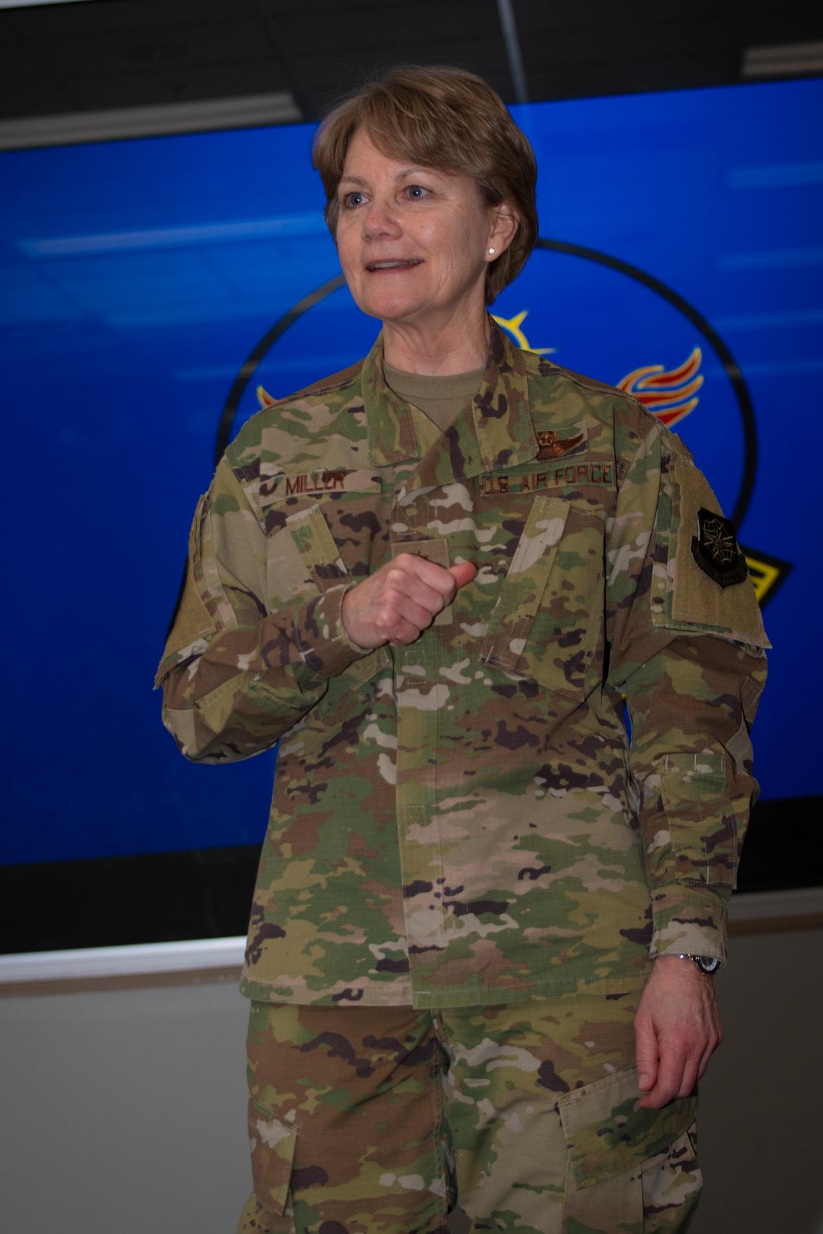 General Maryanne Miller and Chief Greene visited the 43rd Air Mobility Operations Group at Pope Army Airfield last week. (<a href="https://www.dvidshub.net/image/6050831/amc-visit-pope-aaf">Master Sgt. Katherine Novales</a>/DVIDSHUB)
