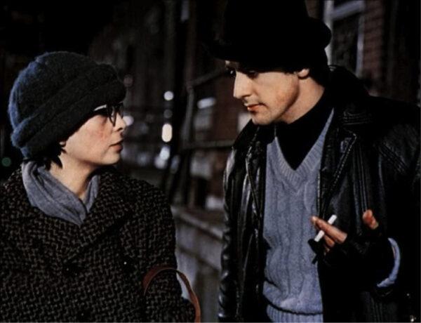 Adrian (Talia Shire) and Rocky (Sylvester Stallone) find romance in a tough neighborhood. (United Artists)