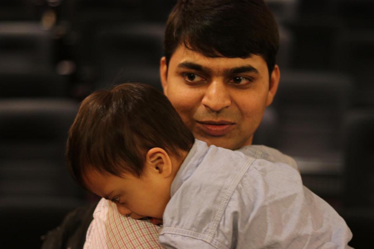 Aditya with his son, Avnish. (Photo courtesy of <a href="https://www.facebook.com/aditya.tiwari.5682">Aditya Tiwari</a>)