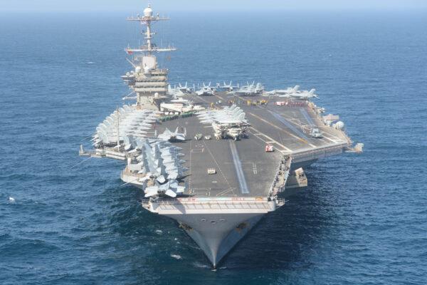 The aircraft carrier USS Harry S. Truman transiting the Arabian Sea, on March 18, 2020. (U.S. Navy photo by Aircrew Survival Equipmentman 1st Class Brandon C. Cole)