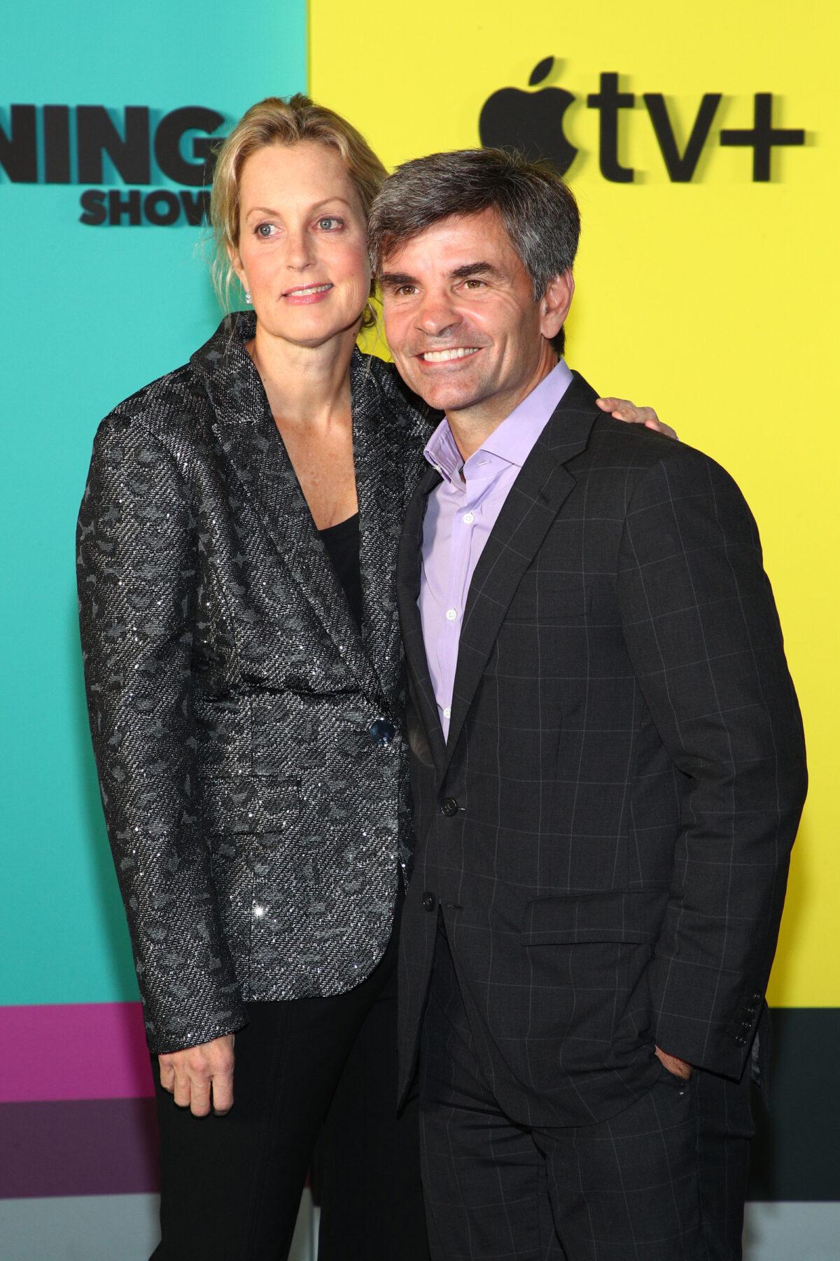 Ali Wentworth and George Stephanopoulos attend Apple TV+'s "The Morning Show" World Premiere at David Geffen Hall in New York City on Oct. 28, 2019. (Astrid Stawiarz/Getty Images)