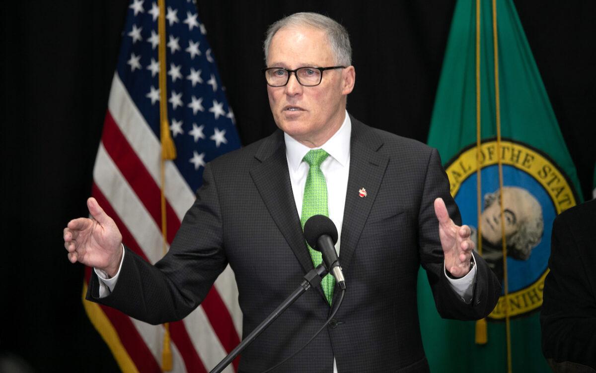 Washington Gov. Jay Inslee in Seattle, Wash., on March 11, 2020. (John Moore/Getty Images)