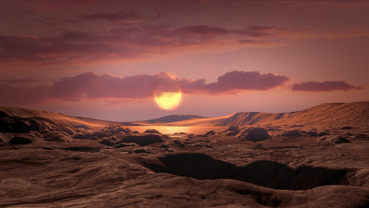 An illustration of what Kepler-1649c could look like from its surface. (NASA/Ames Research Center/Daniel Rutter)