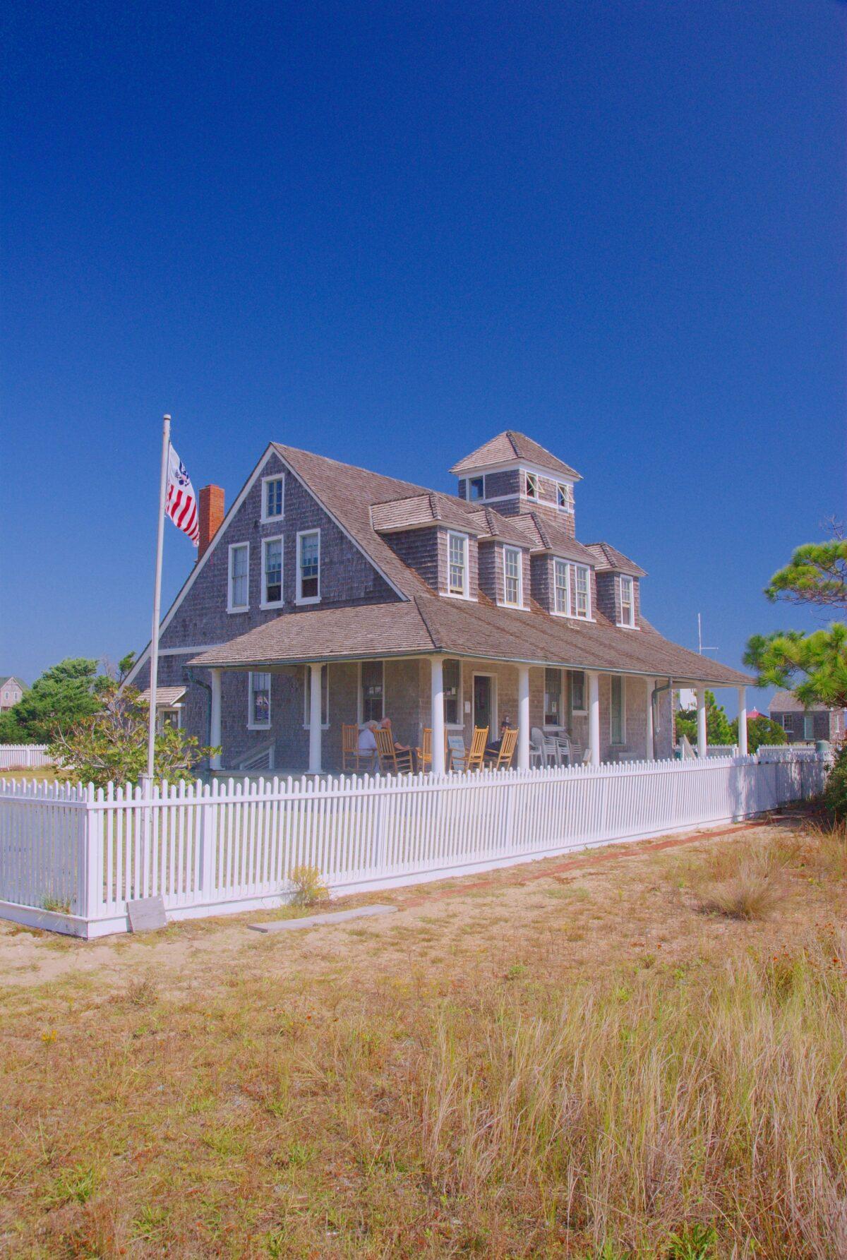 Chicamacomico on Pea Island in the Outer Banks is the most complete site of all remaining life-saving stations in North Carolina. (Copyright Fred J. Eckert)