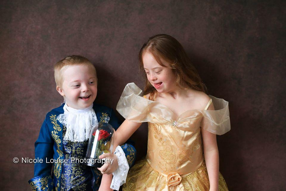 (L-R) Jensen Pointon as the Beast and Holly Allan as Belle from Beauty and the Beast. (Courtesy of Nicole Louise Photography)