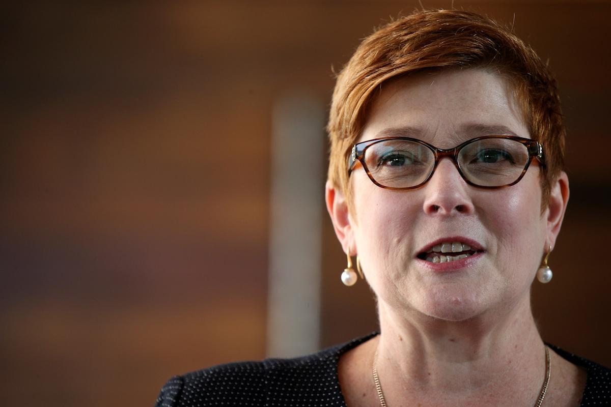 Australia's Foreign Minister Marise Payne speaks during a news conference at Australian Embassy in Bangkok, Thailand, on Jan. 10, 2019. (Athit Perawongmetha/Reuters)