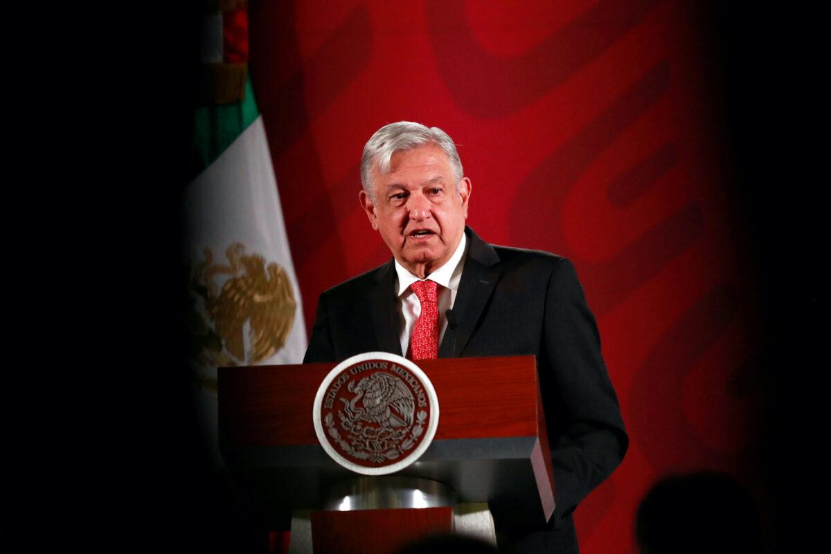 Mexico's President Andres Manuel Lopez Obrador holds a news conference at the National Palace in Mexico City, Mexico, March 17, 2020. (Henry Romero/Reuters-File)