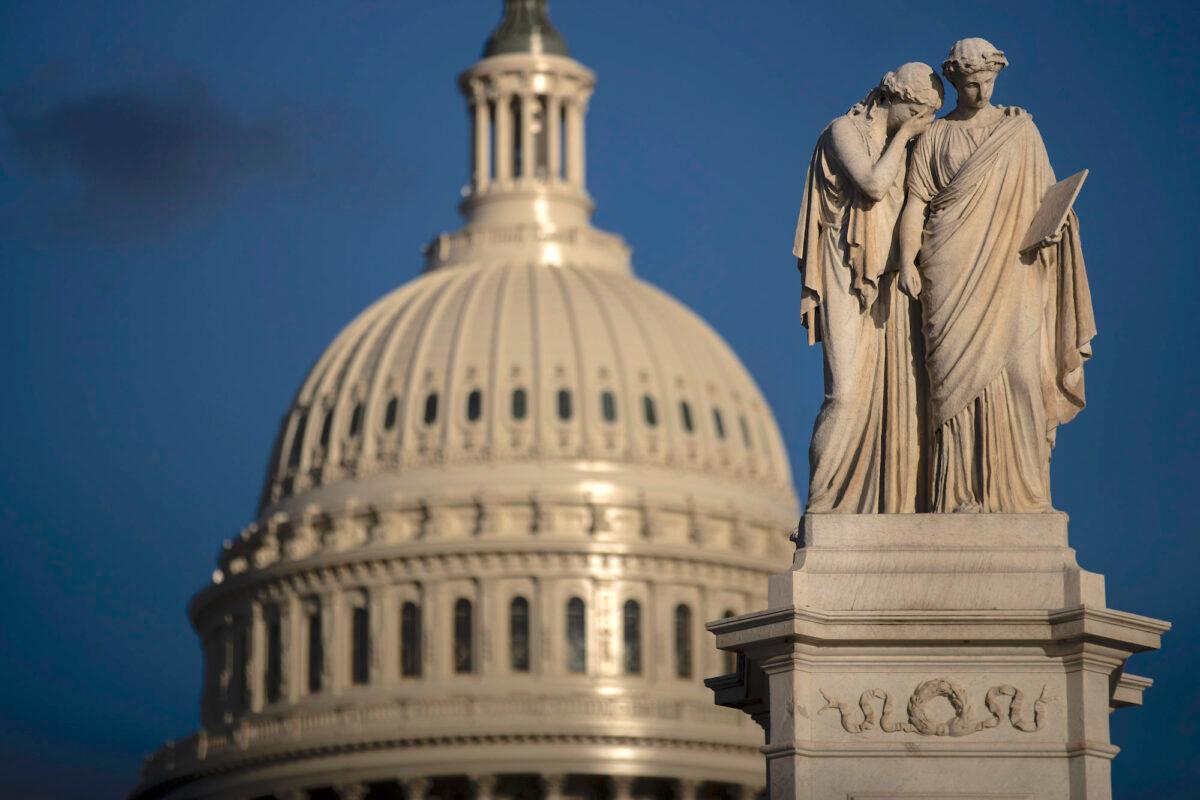 The U.S. Capitol is seen in the background in Washington on March 22, 2019. (Drew Angerer/Getty Images)