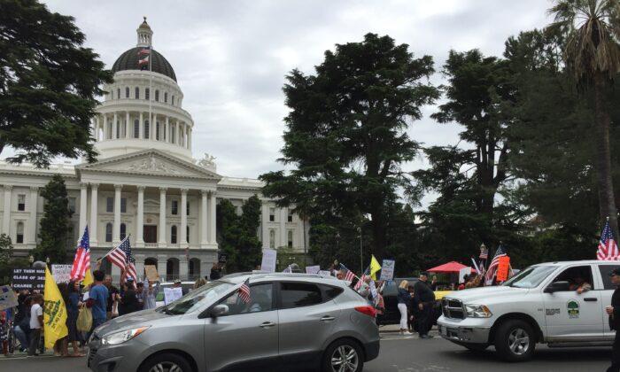 People Protest State Lockdown at California Capitol