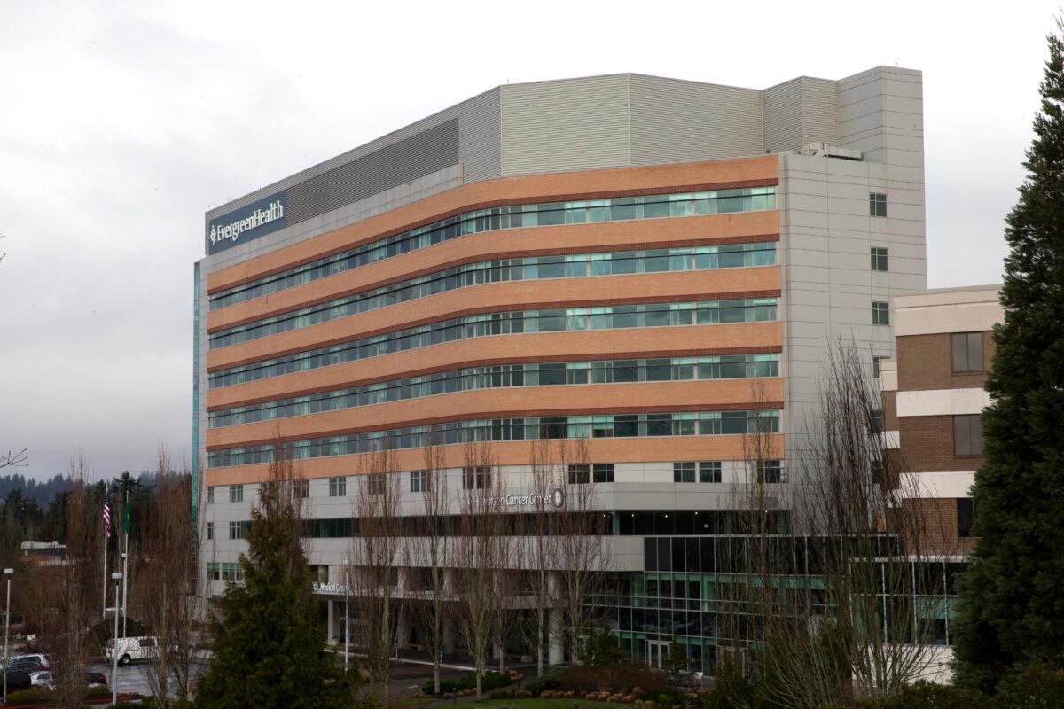 The EvergreenHealth Medical Center in Kirkland, Washington, on March 8, 2020. (Karen Ducey/Getty Images)