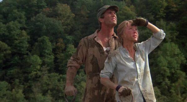 Mel Gibson and Sissy Spacek in “The River.” (Universal Pictures)