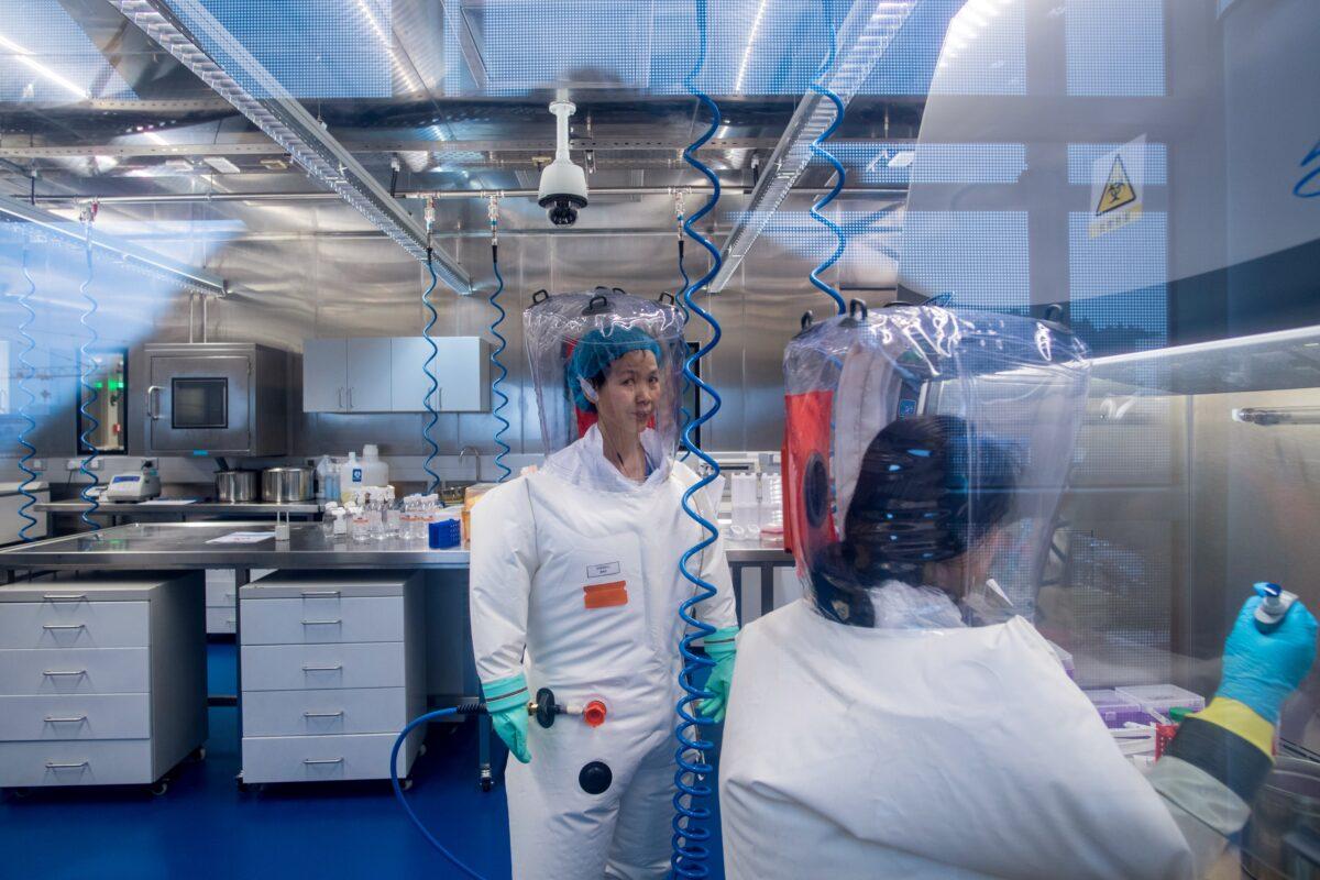  Chinese virologist Shi Zhengli is seen inside the P4 laboratory in Wuhan, capital of China's Hubei Province, on Feb. 23, 2017. (Johannes Eisele/AFP via Getty Images)