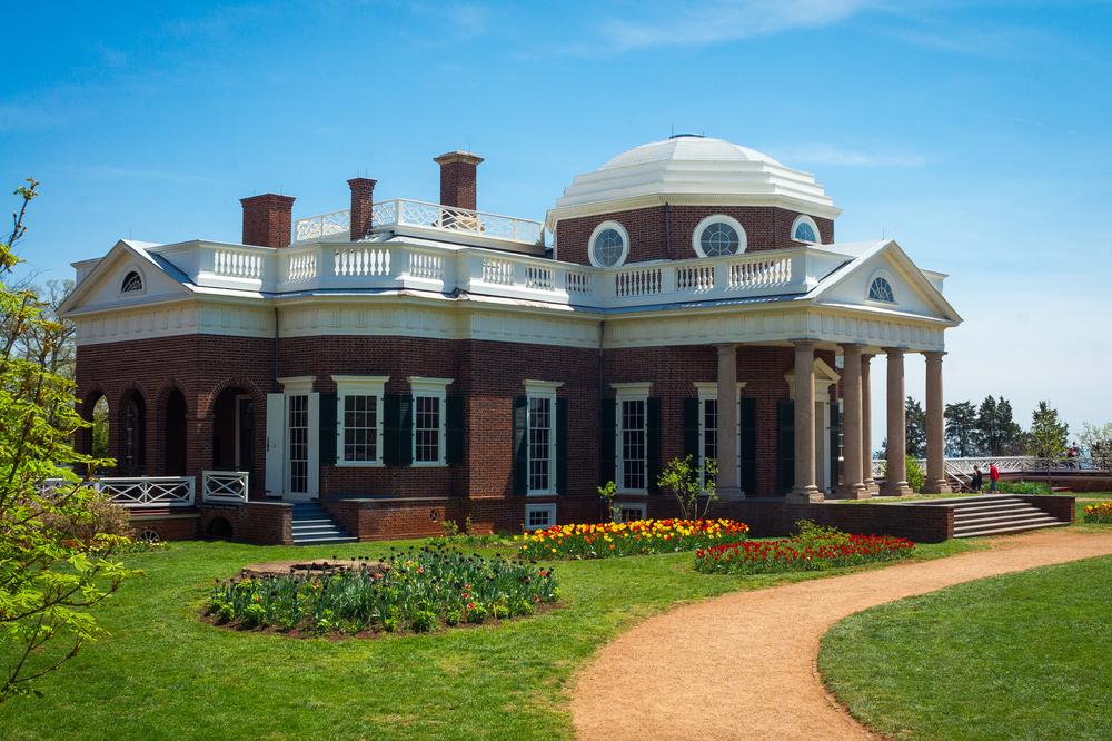 Monticello, took 40 years to build and stands as a tribute to Jefferson's varied tastes and interests. (N8Allen/Shutterstock)