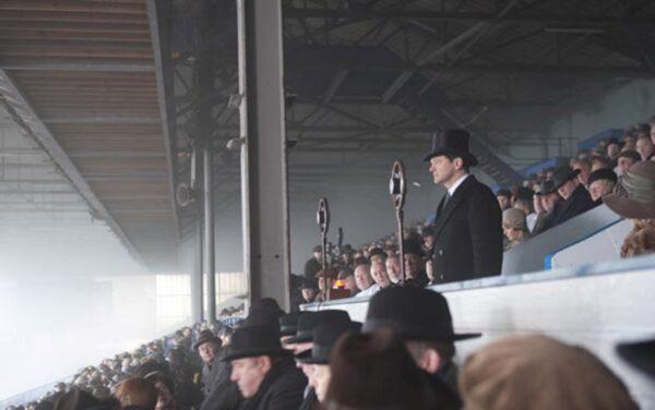 Prince Albert (Colin Firth) succumbs to his stammer when making a speech. (Momentum Pictures).