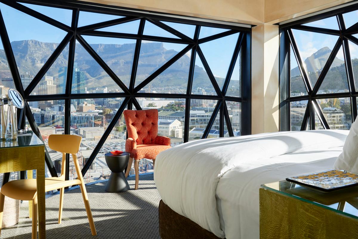 The family suite bedroom at The Silo Hotel. (Courtesy of The Silo Hotel)