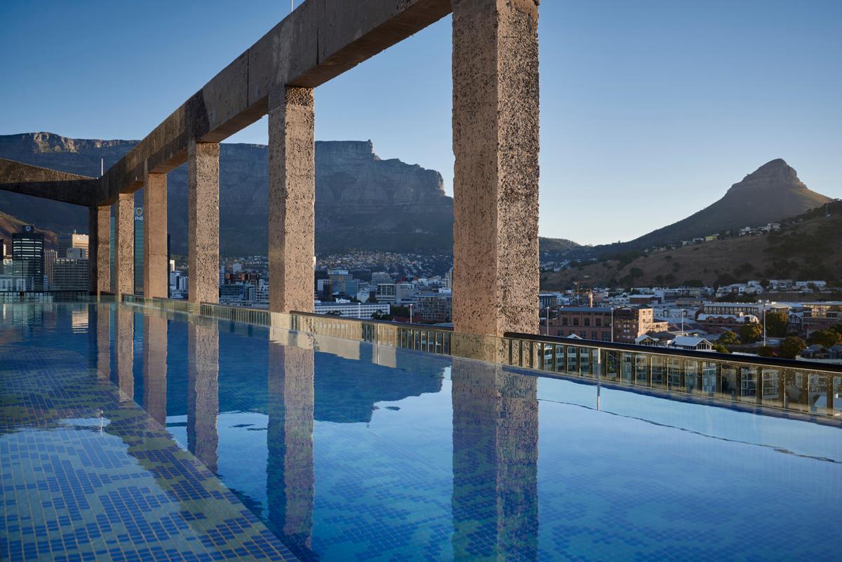 Pool with a view at The Silo Hotel. (Courtesy of Silo Hotel)