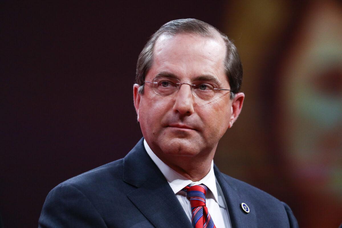 Secretary of Health and Human Services Alex Azar at the CPAC convention in National Harbor, Md., on Feb. 28, 2019. (Samira Bouaou/The Epoch Times)