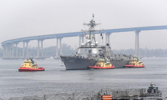 Virus-Hit Navy Destroyer Pulls Into Port, but All 90 Ships at Sea Are COVID-19-Free