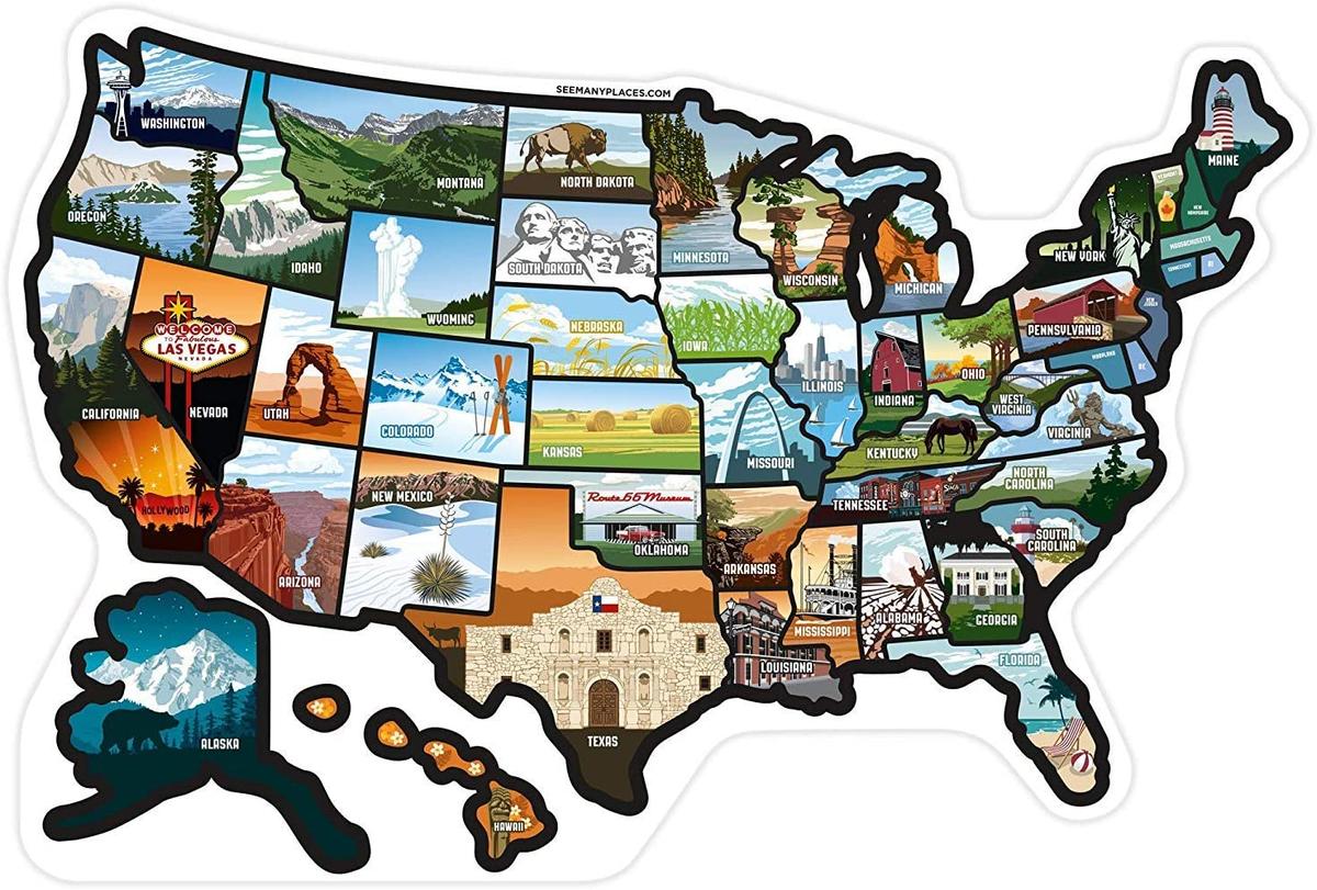 United States Decal Travel Map, (Amazon, $23.97). (Amazon)