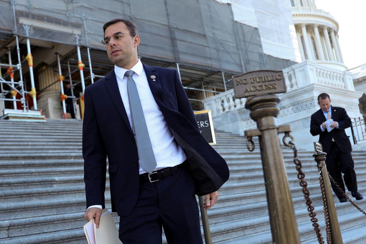 Rep. Justin Amash, a libertarian from Michigan, at the U.S. Capitol in Washington, on July 10, 2019. (Jonathan Ernst/Reuters)